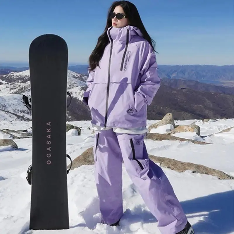 Affordable Adult Snowboarding Jacket & Pants Set Skiing Snow Suits