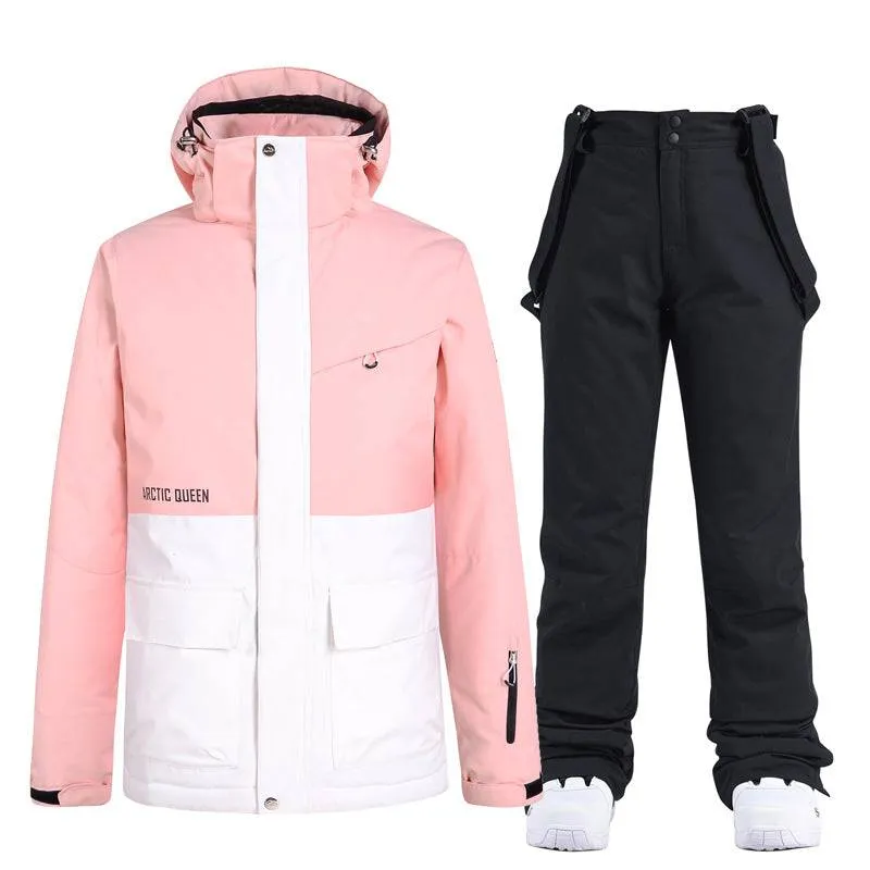 ARCTIC QUEEN Unisex Blizzard Pink Ski Suit