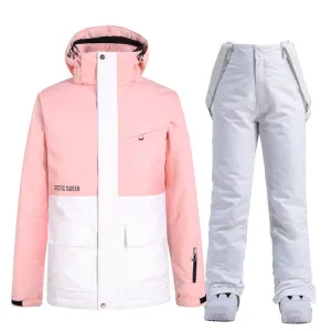 ARCTIC QUEEN Unisex Blizzard Pink Ski Suit