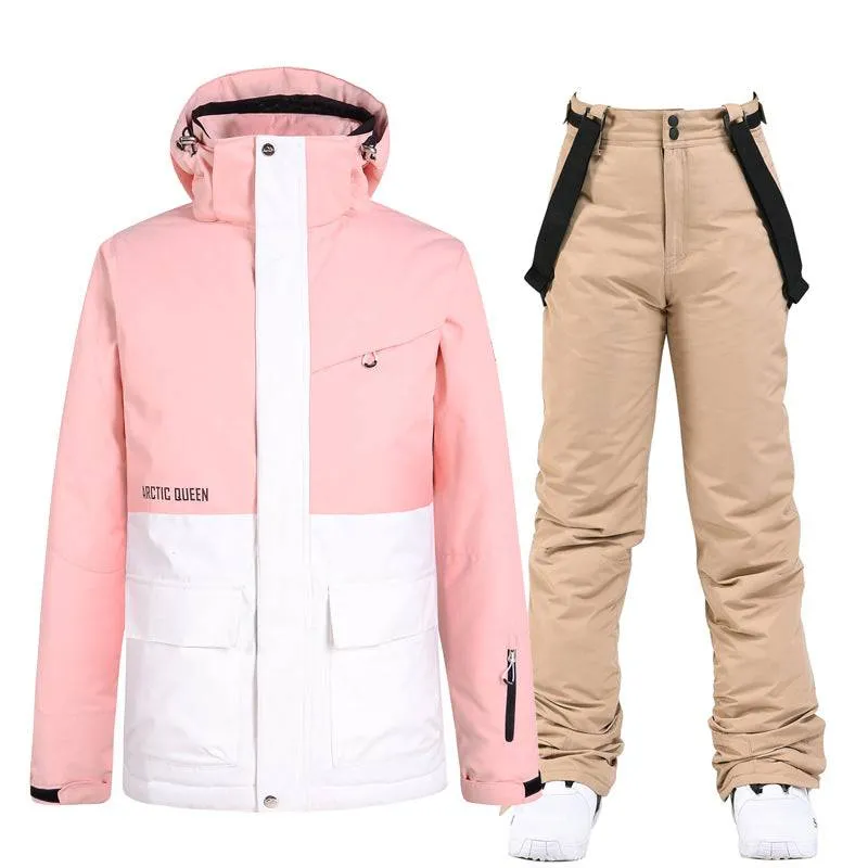 ARCTIC QUEEN Unisex Blizzard Pink Ski Suit