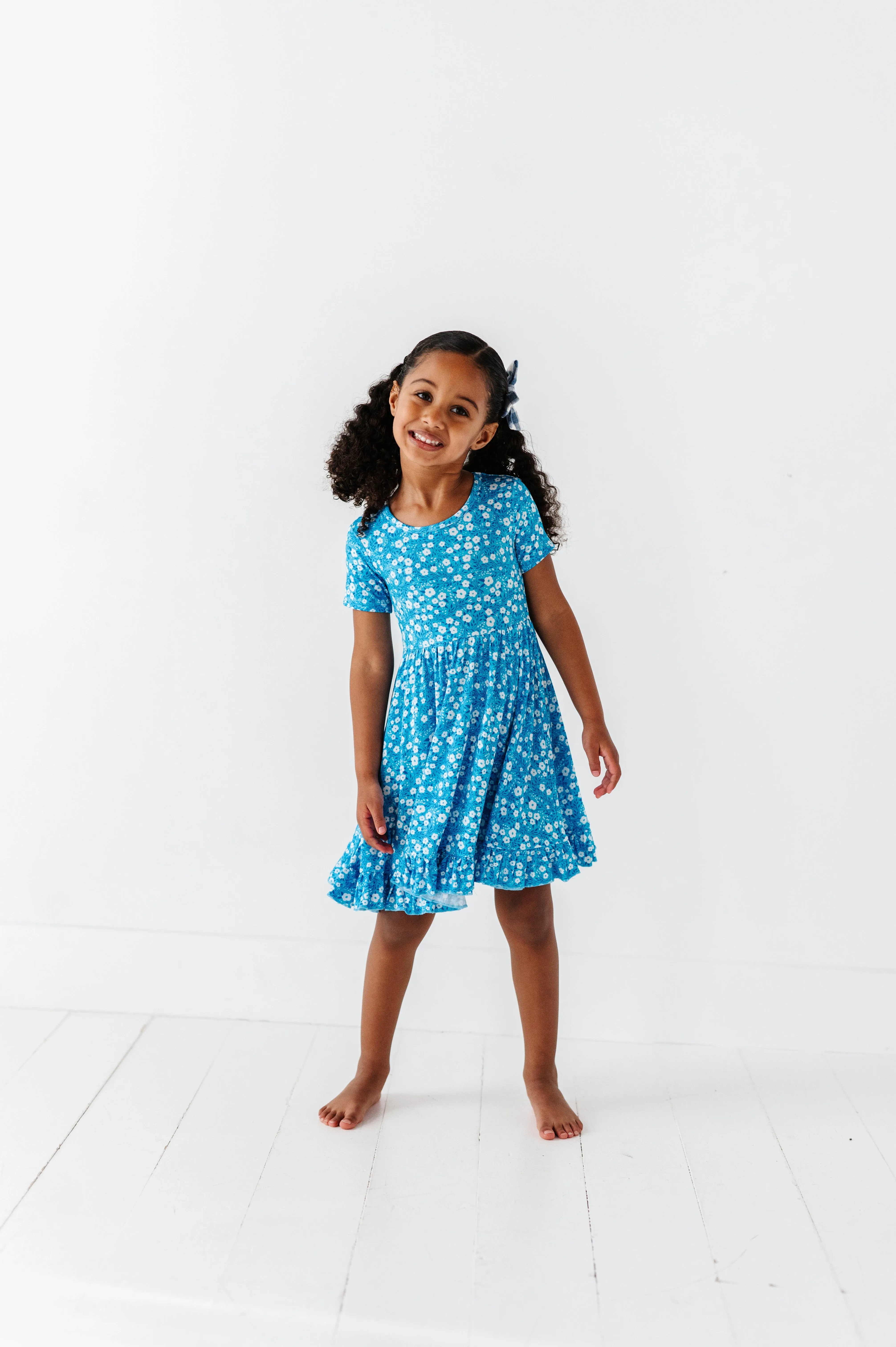 Blue Base Flower Dress