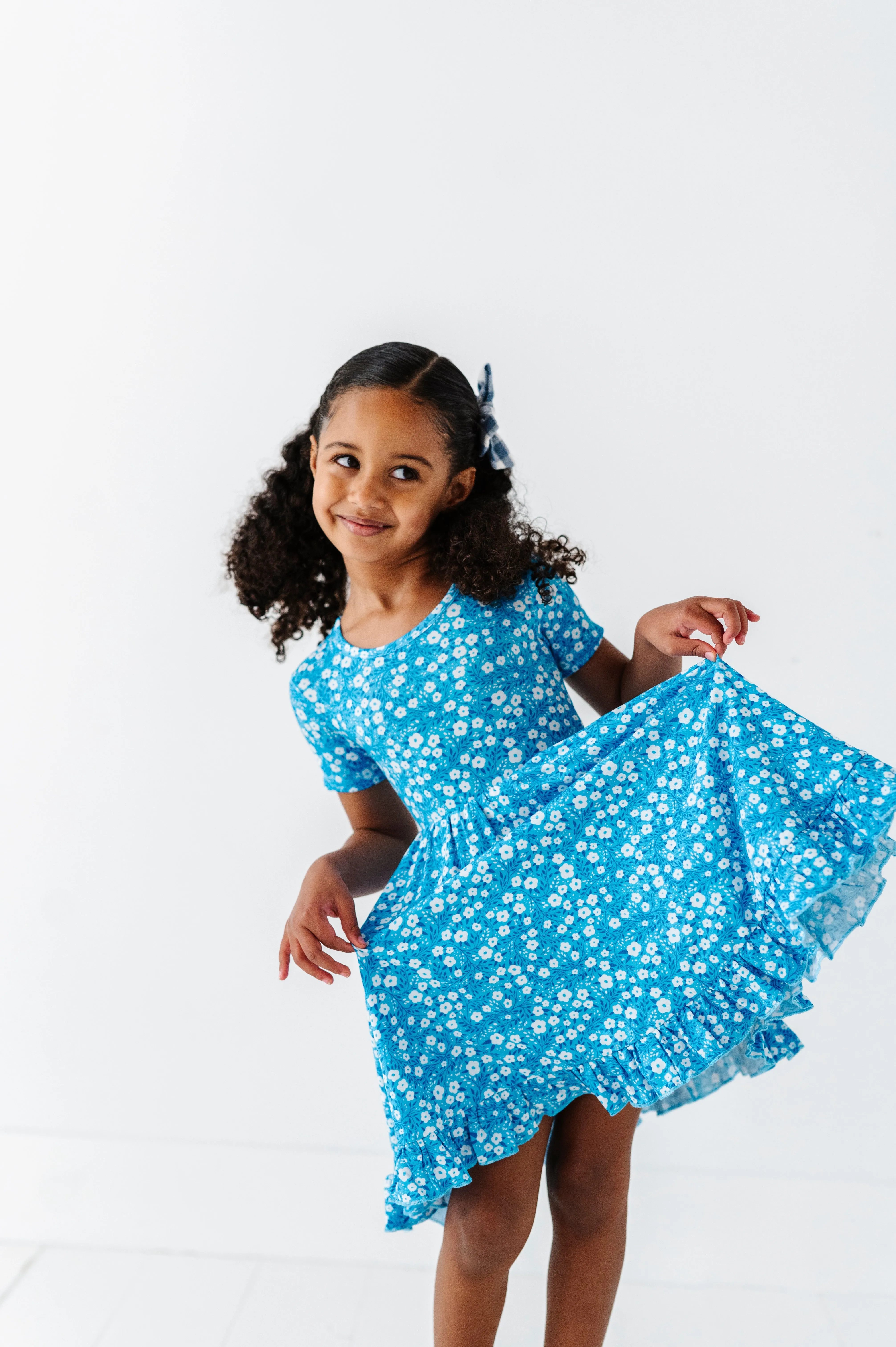 Blue Base Flower Dress