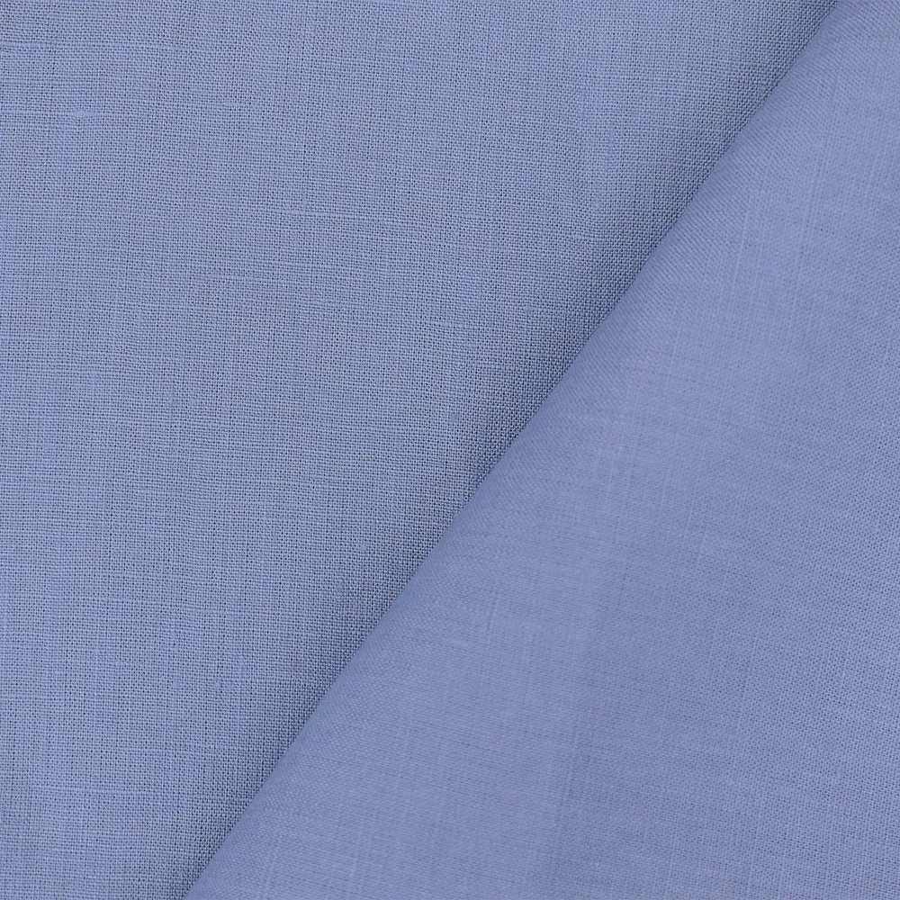 Blue Spence Bryson Solid Slub Irish Linen Woven Fabric