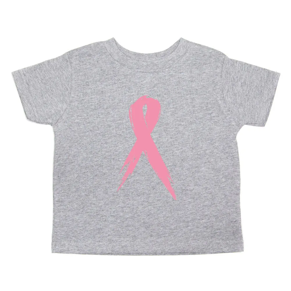 Breast Cancer Awareness Painted Pink Ribbon Toddler T-Shirt