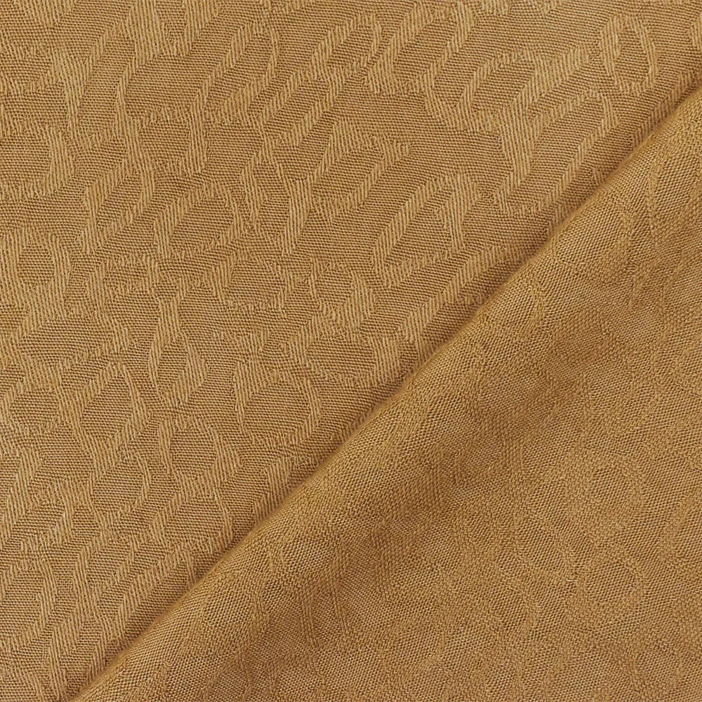 Brown Abstract Jacquard Rayon Woven Fabric