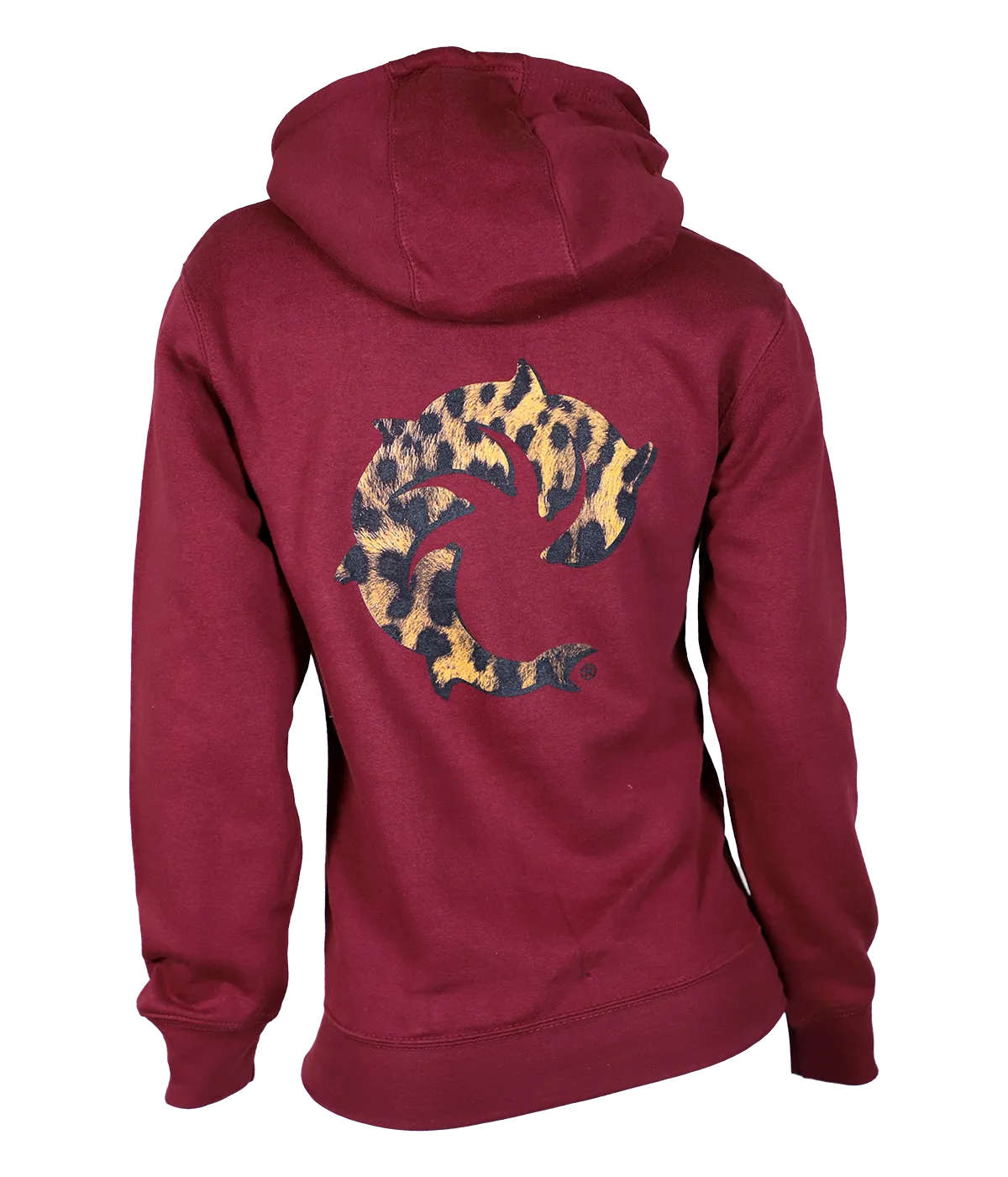 Cheetah Baby Ladies Zip Up Hooded Sweatshirt