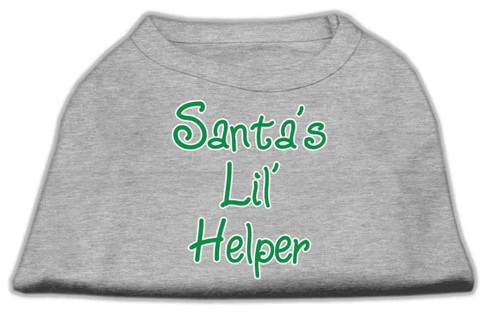 Christmas Screenprinted Dog Shirt, "Santa's Lil Helper"