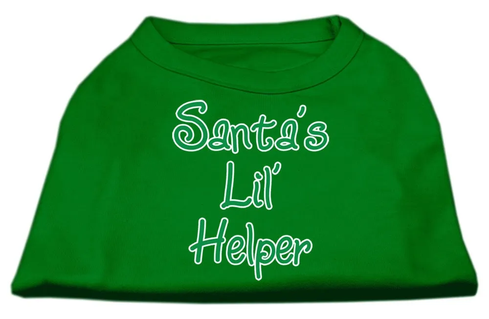 Christmas Screenprinted Dog Shirt, "Santa's Lil Helper"