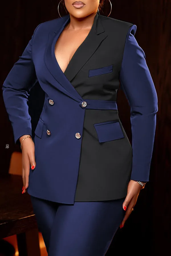 Classic And Fashion Breasted Blazer & Pants Set