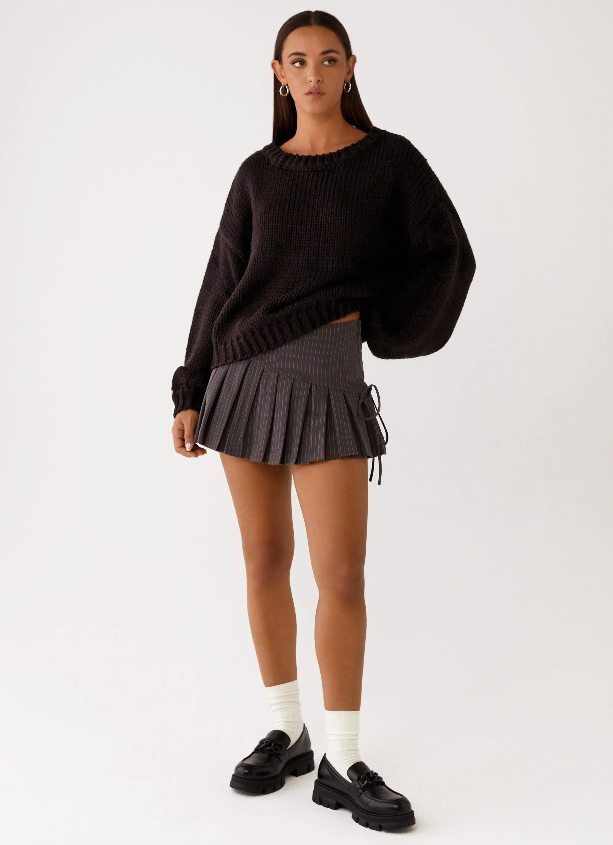 Costella Knit Sweater - Black