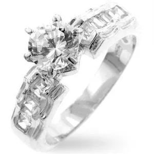 Cubic Zirconia Step Anniversary Ring