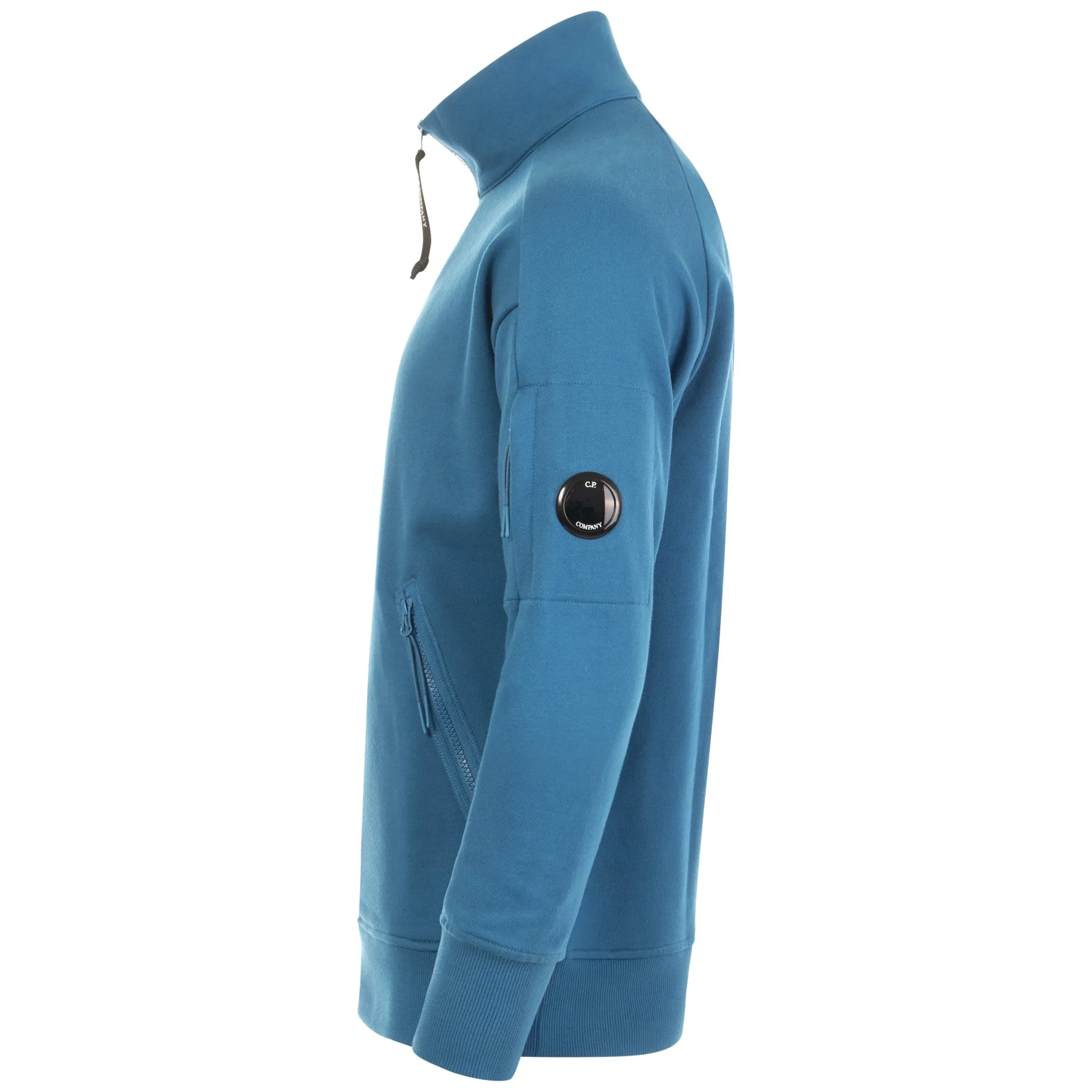 Diagonal Raised Fleece Quarter Zip Lens Sweatshirt