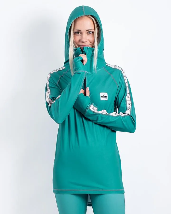 Eivy Icecold Zip Hood Base Layer Womens Pine