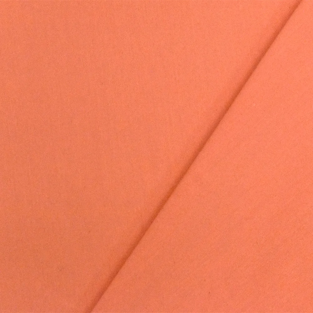 Electric Orange Solid Stretch Cotton Blend Broadcloth Woven Fabric