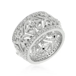 Filigree Crest Eternity Ring