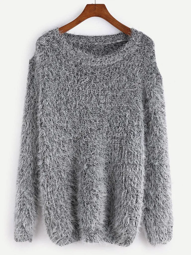 Fuzzy Chunky Knit Sweater