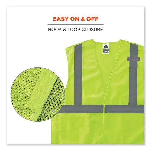 Glowear 8215ba-s Single Size Class 2 Economy Breakaway Mesh Vest, Polyester, 5x-large, Lime, Ships In 1-3 Business Days