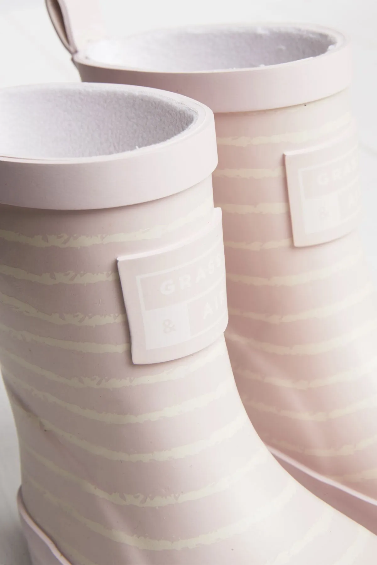 GRASS & AIR - Breton Stripe Wellies - Pink