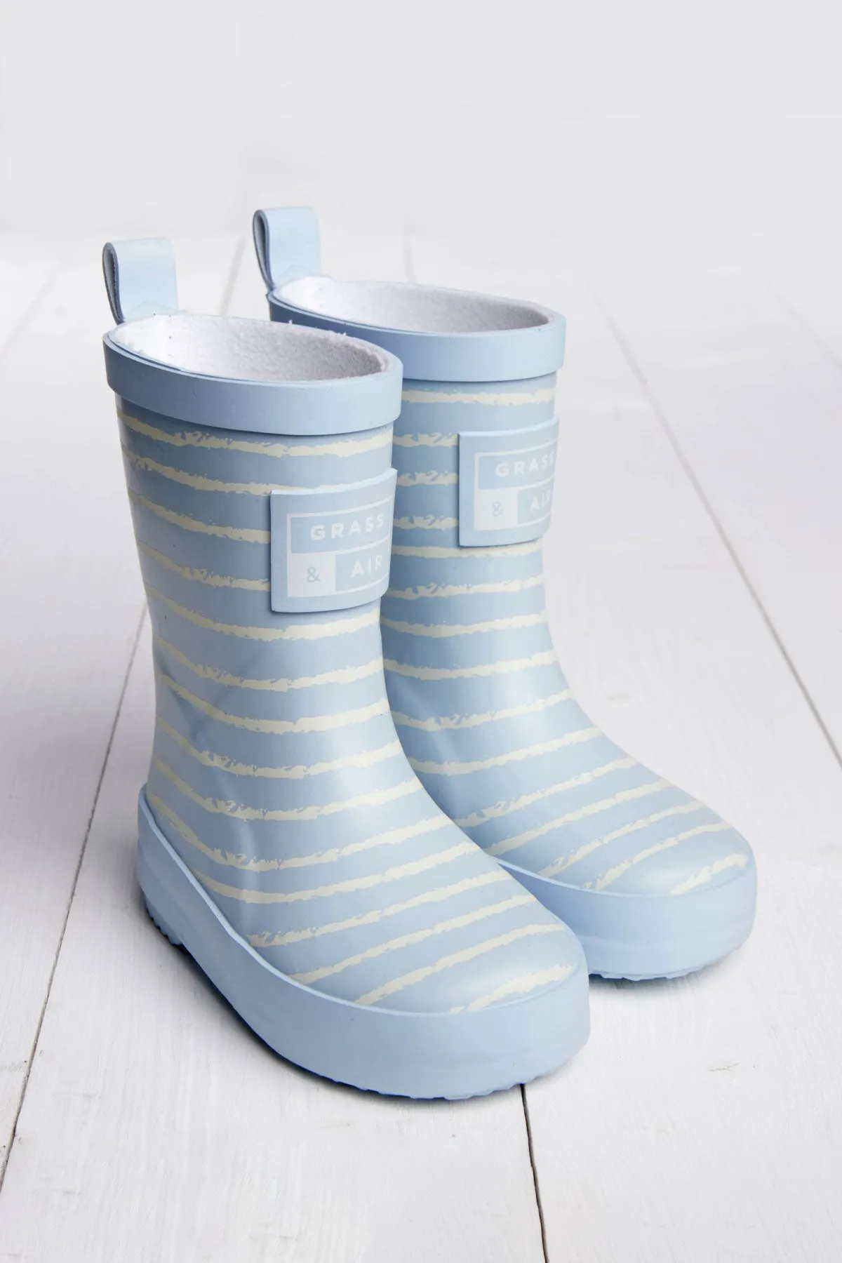 GRASS & AIR - Breton Stripe Wellies - Pink