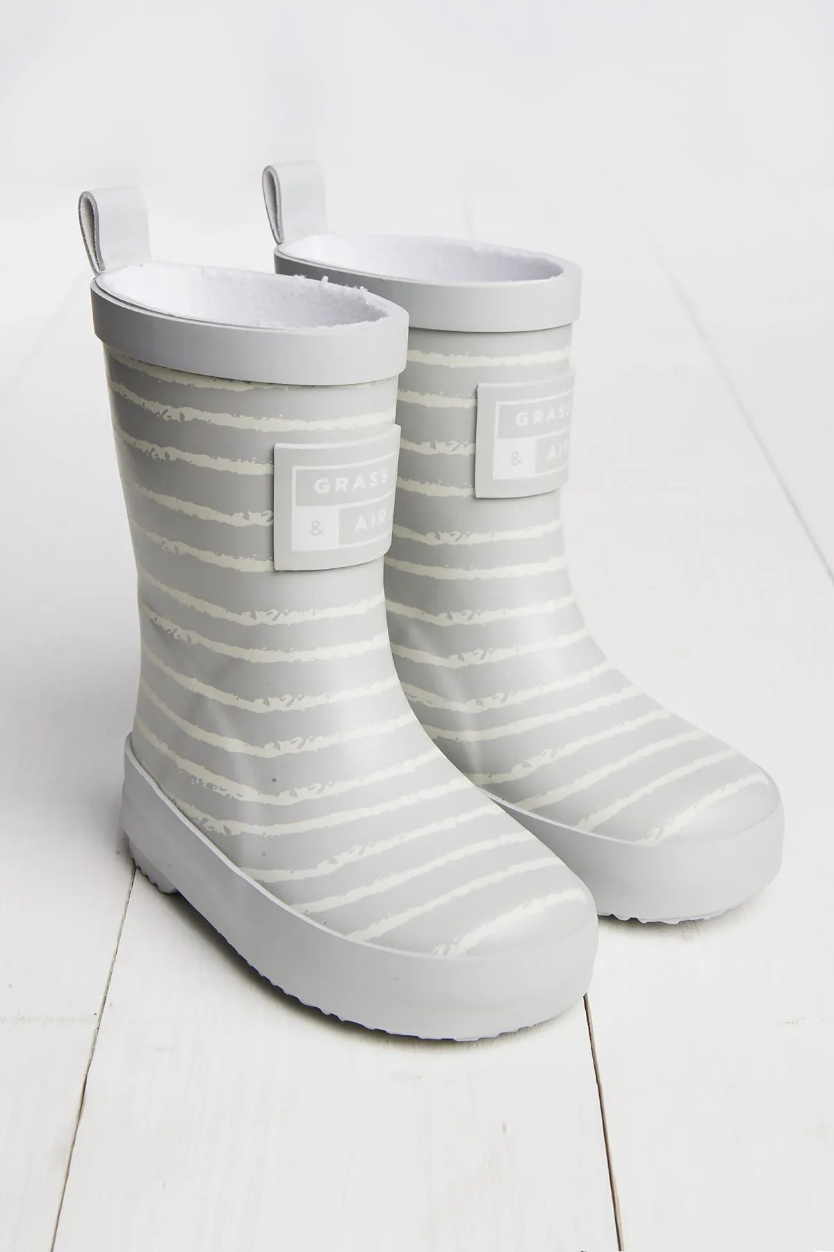 GRASS & AIR - Breton Stripe Wellies - Pink