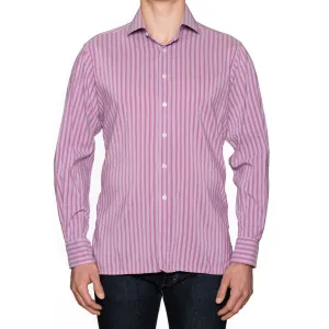 JAY KOS New York Mallow Striped Cotton-Silk Shirt EU 42 US 16.5