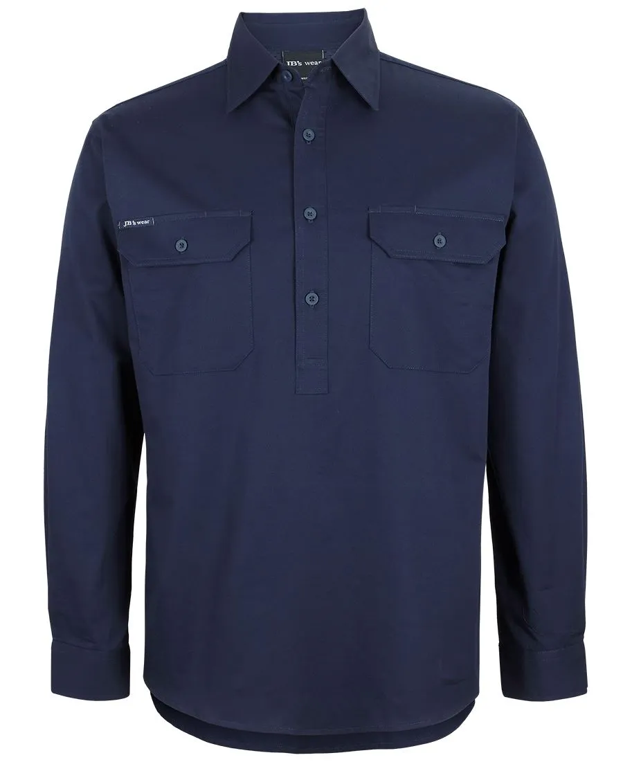 JB's Close Front Long Sleeve 150G Work Shirt - 6WLCF