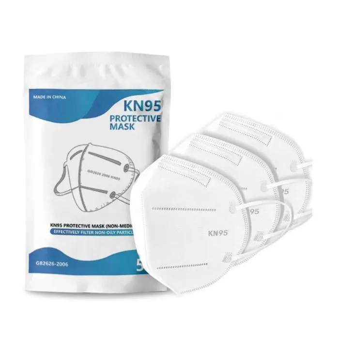 KN95 5 Layers Respirator Face Mask  - 10 Pack of 5 PCS