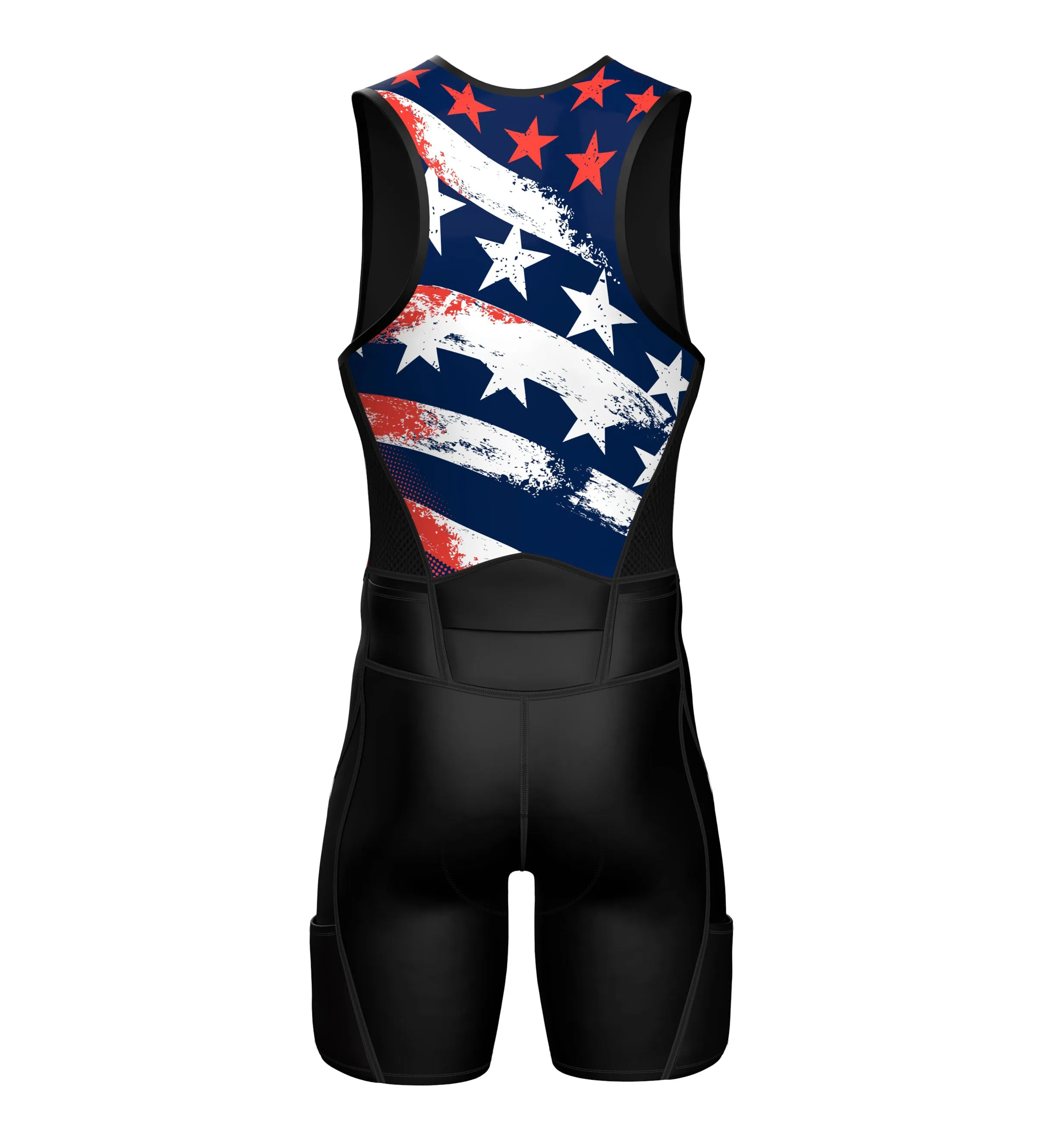 Men Us Flag Triathlon Suit