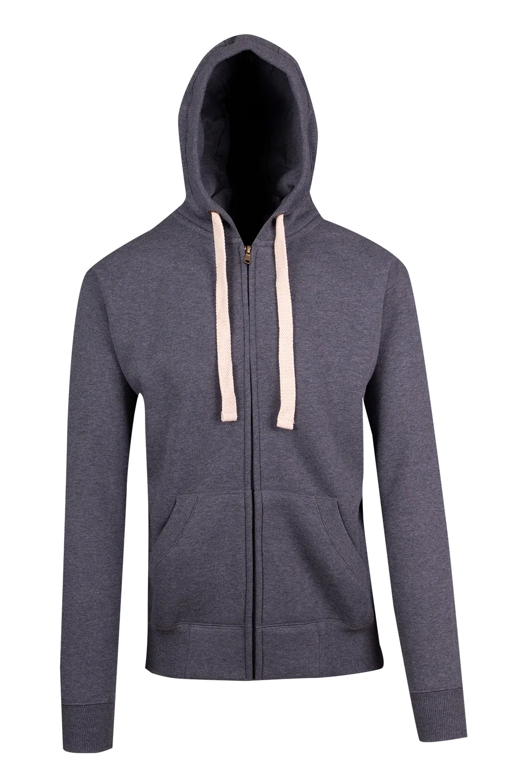 Men's Brushed Heavy Zip Fleece Hoodie - F909HZM (Marl Colours)