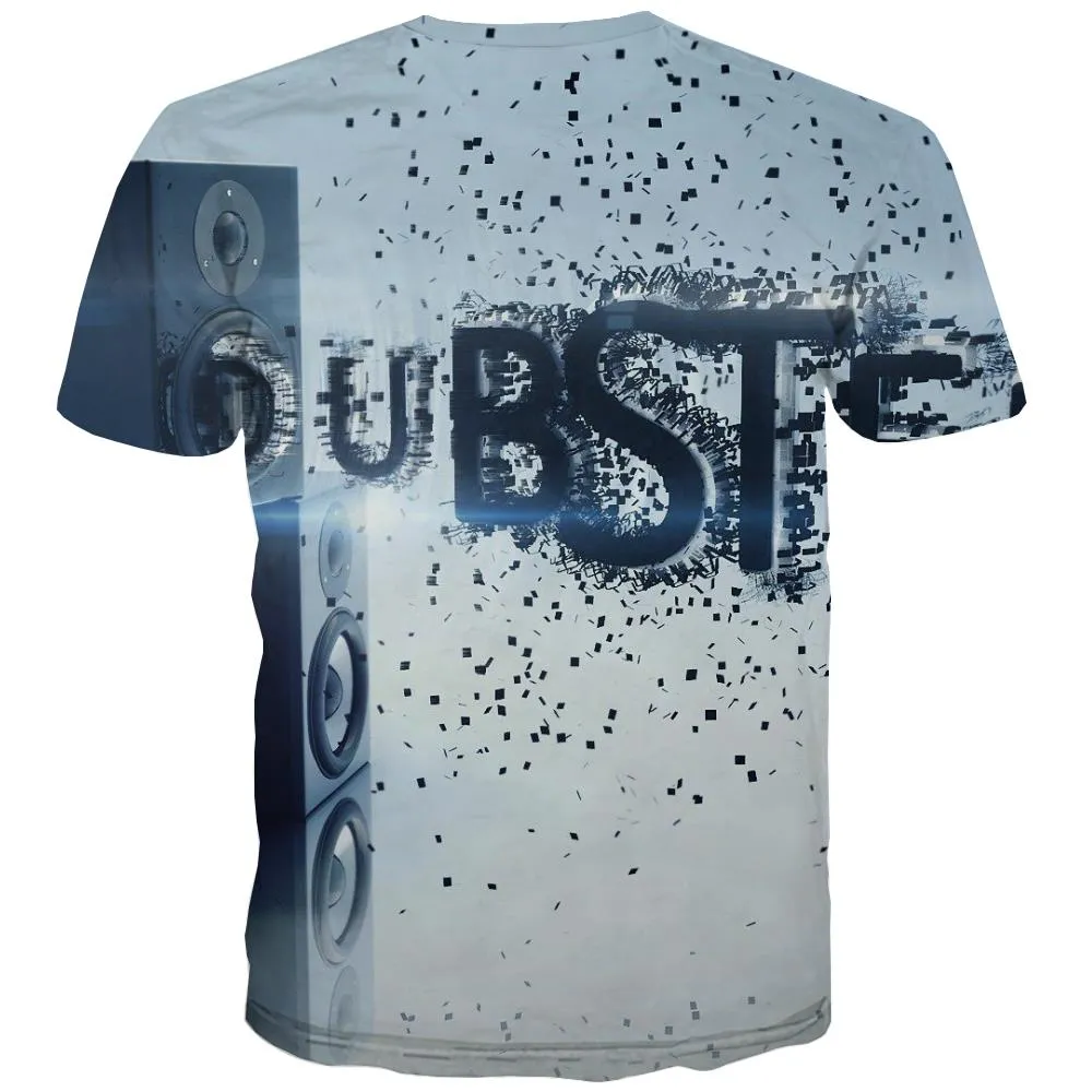 Music T shirts Men Instrument Tshirts Casual Retro T-shirts 3d Electronic Tshirt Printed