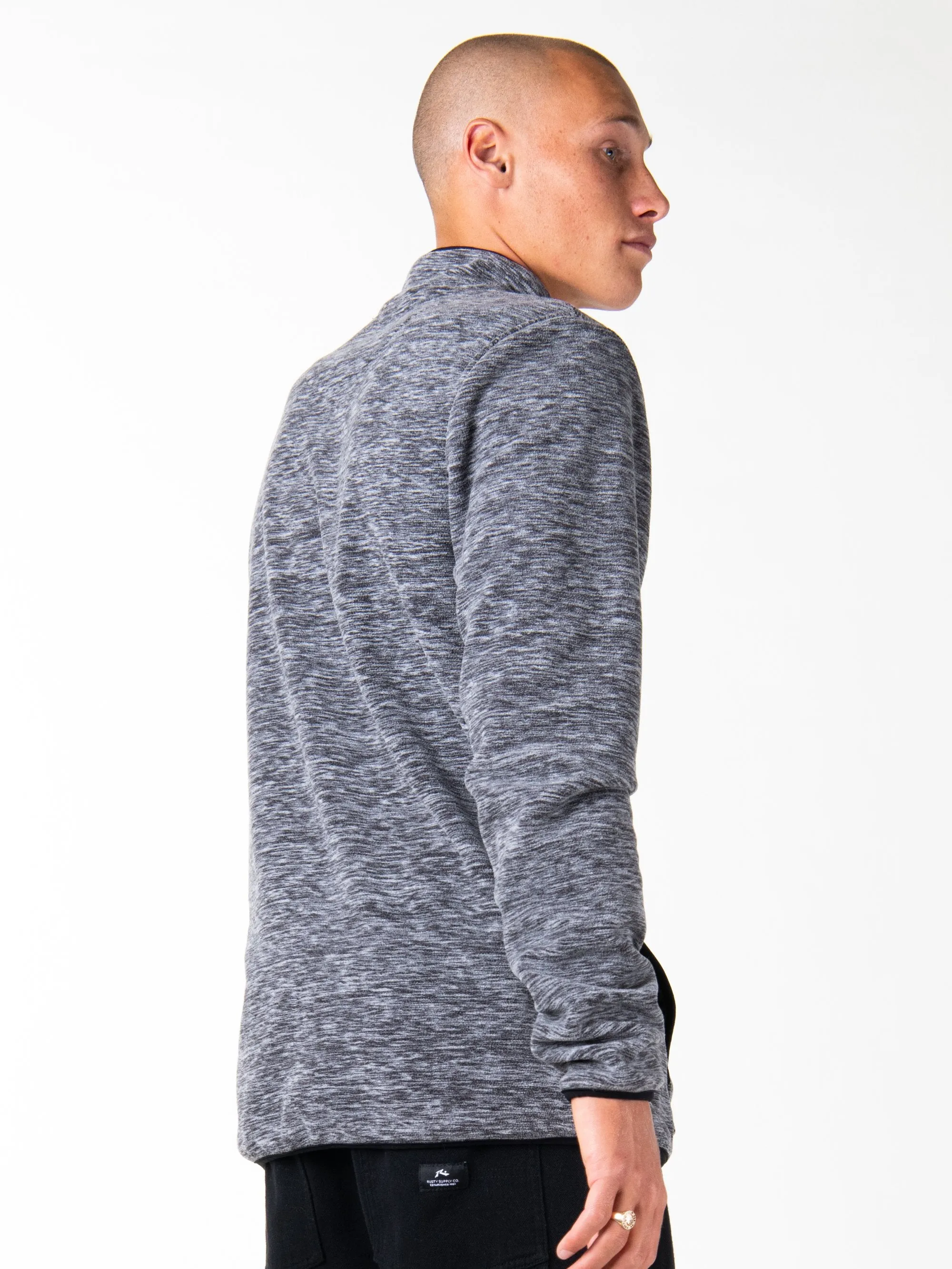 Polar Express 1/4 Zip Fleece - Grey Marle