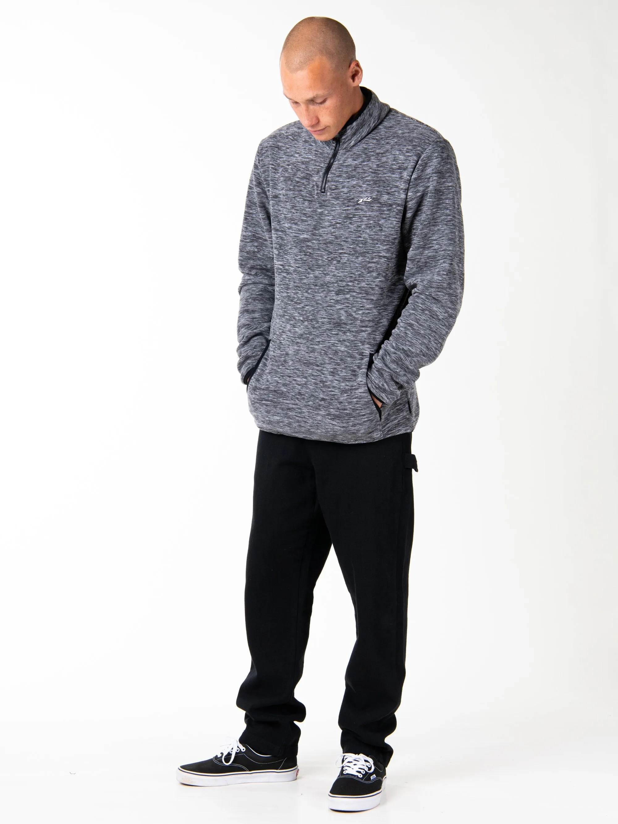 Polar Express 1/4 Zip Fleece - Grey Marle