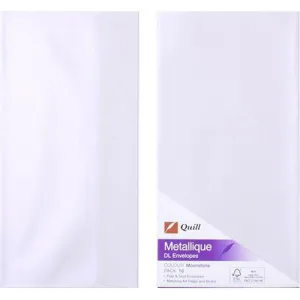 Quill Dl Metallique Envelopes Moonstone Pack 10