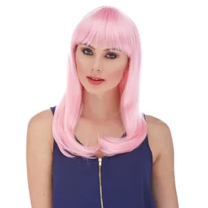 "Vibrant Pink Classy Wig By Wb"