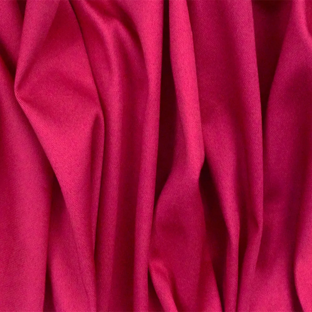 Raspberry Pink Solid Stretch Cotton Sateen Woven Fabric