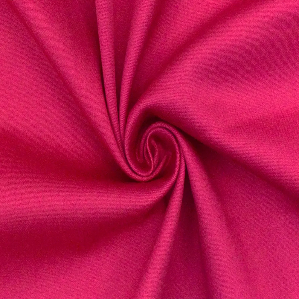 Raspberry Pink Solid Stretch Cotton Sateen Woven Fabric