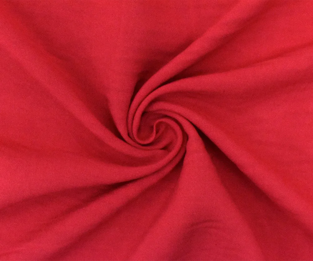 Red Rayon Challis Solid Woven Fabric