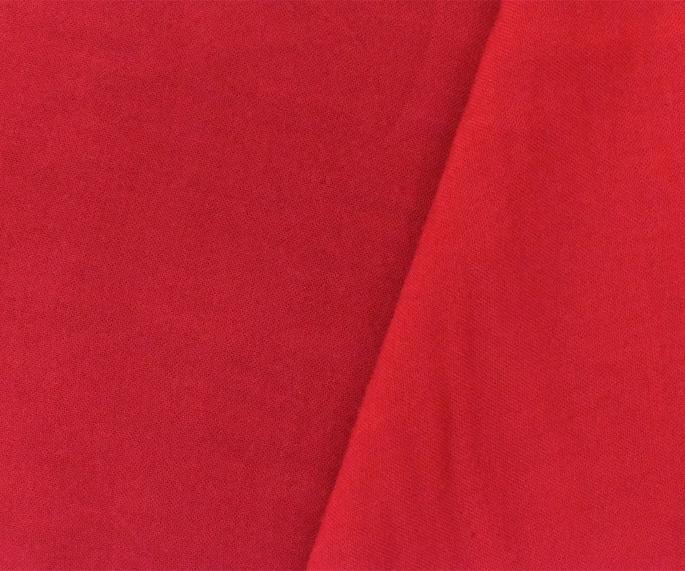 Red Rayon Challis Solid Woven Fabric