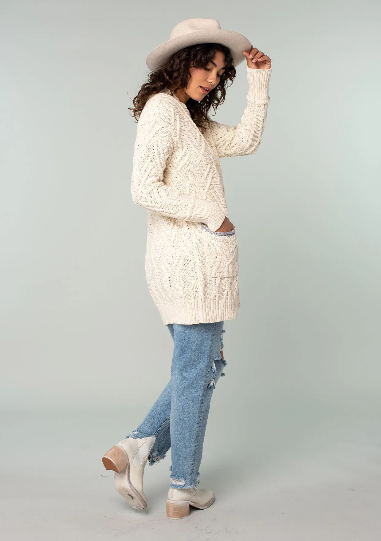 Sandpiper Cable Knit Cardigan