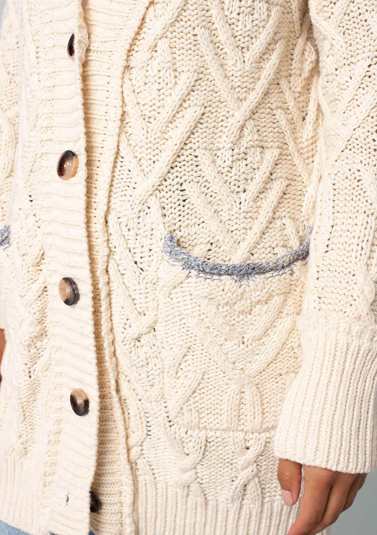 Sandpiper Cable Knit Cardigan