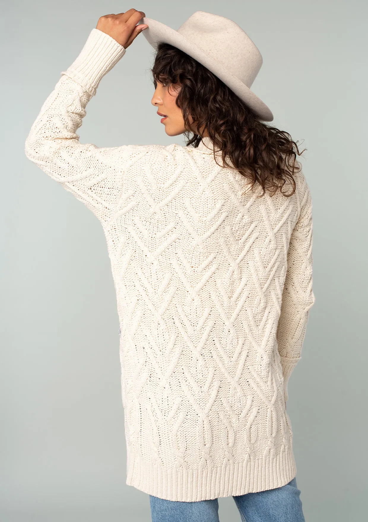 Sandpiper Cable Knit Cardigan