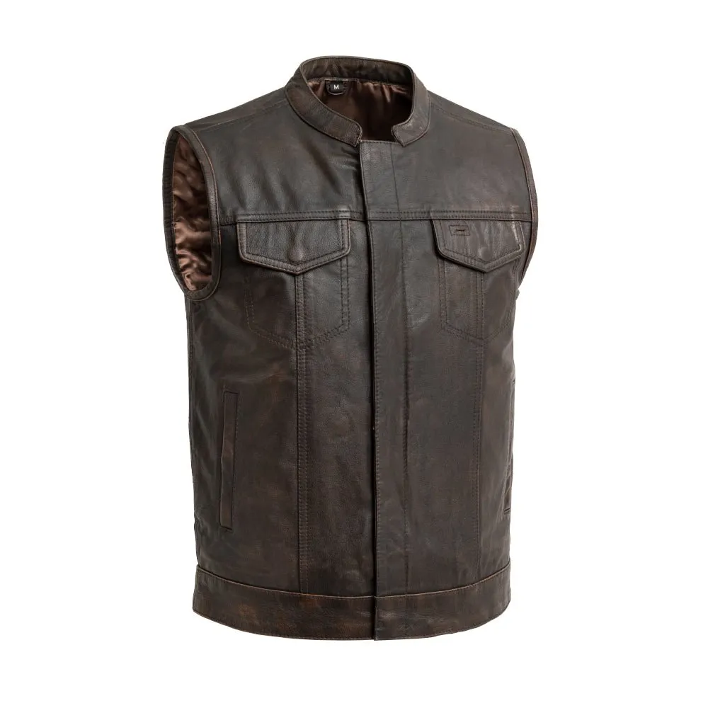 Sharp Shooter Men's Motorcycle Leather Vest