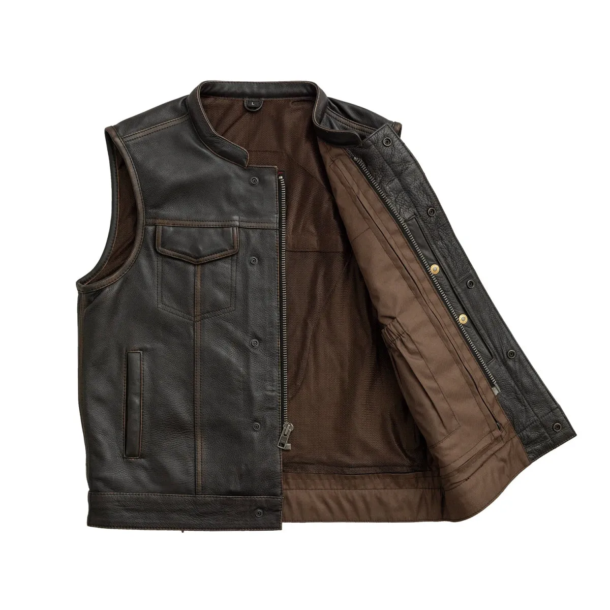 Sharp Shooter Men's Motorcycle Leather Vest