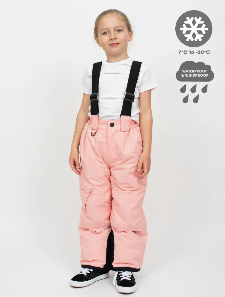 Snowrider Convertible Ski Overalls - Apricot Blush