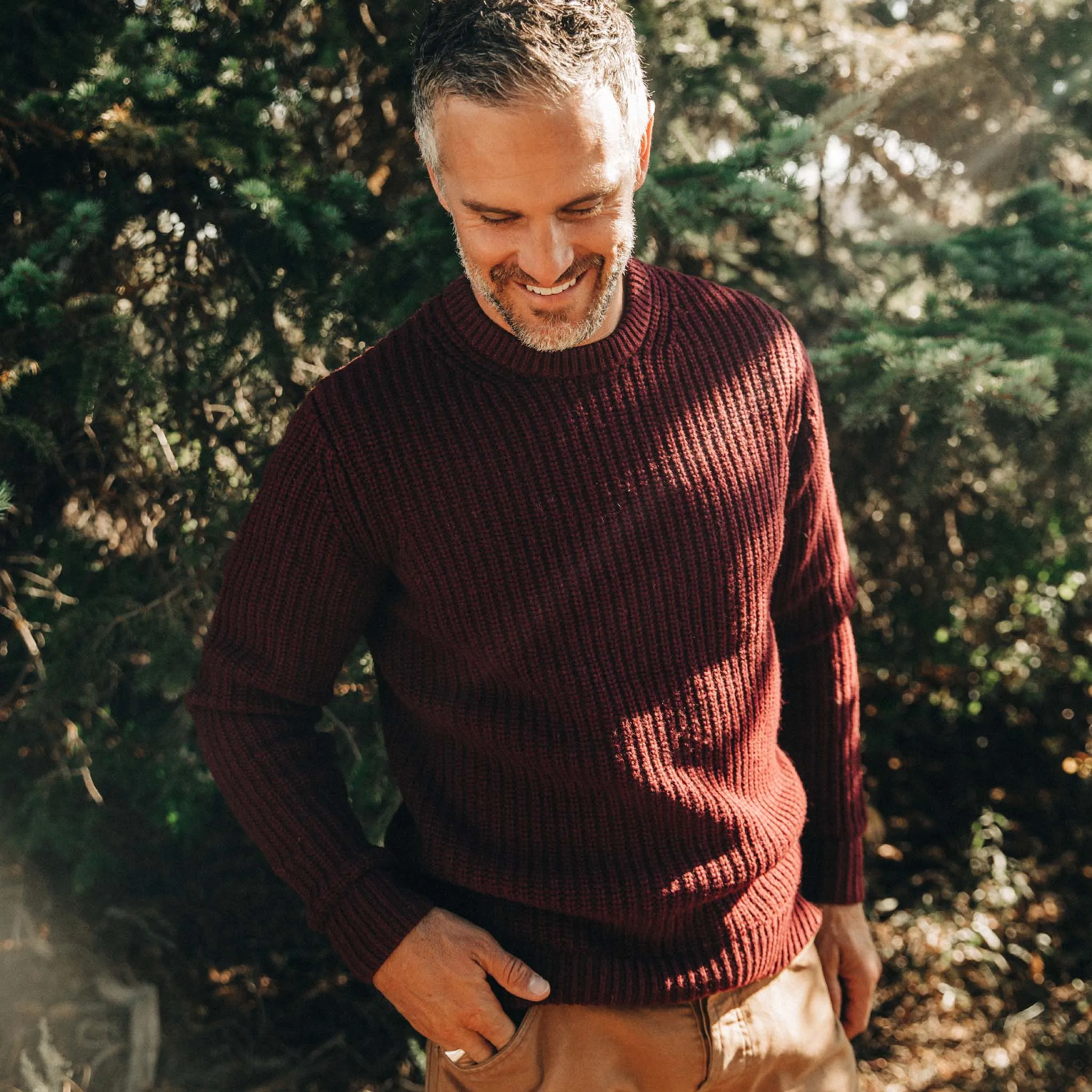 The Wharf Sweater in Burgundy