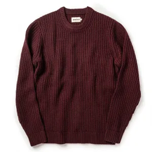 The Wharf Sweater in Burgundy