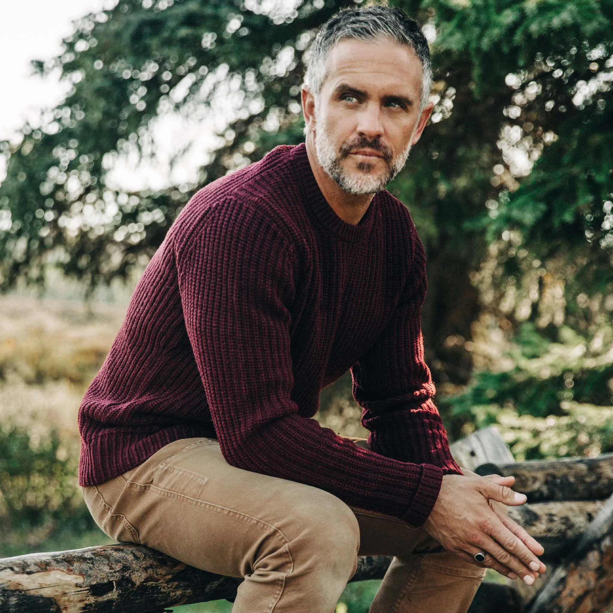 The Wharf Sweater in Burgundy