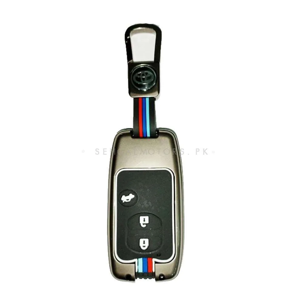 Toyota Prado Key Cover With Metal Shell 3 Buttons - Model 2009-2022