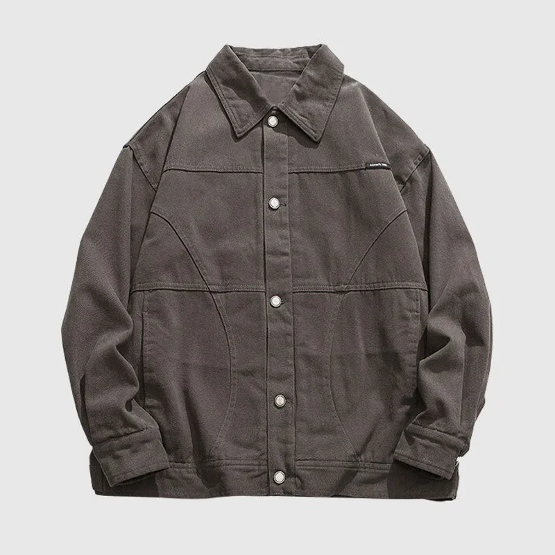 Vintage Solid Cargo Jacket