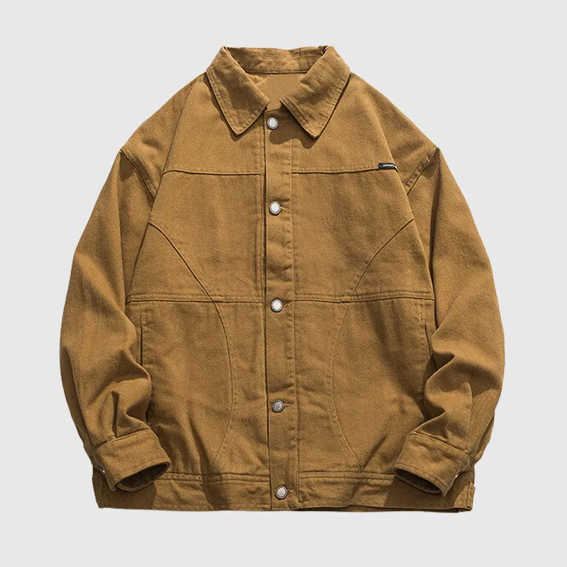 Vintage Solid Cargo Jacket